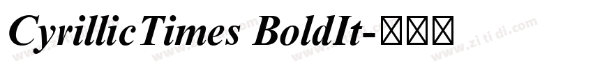 CyrillicTimes BoldIt字体转换